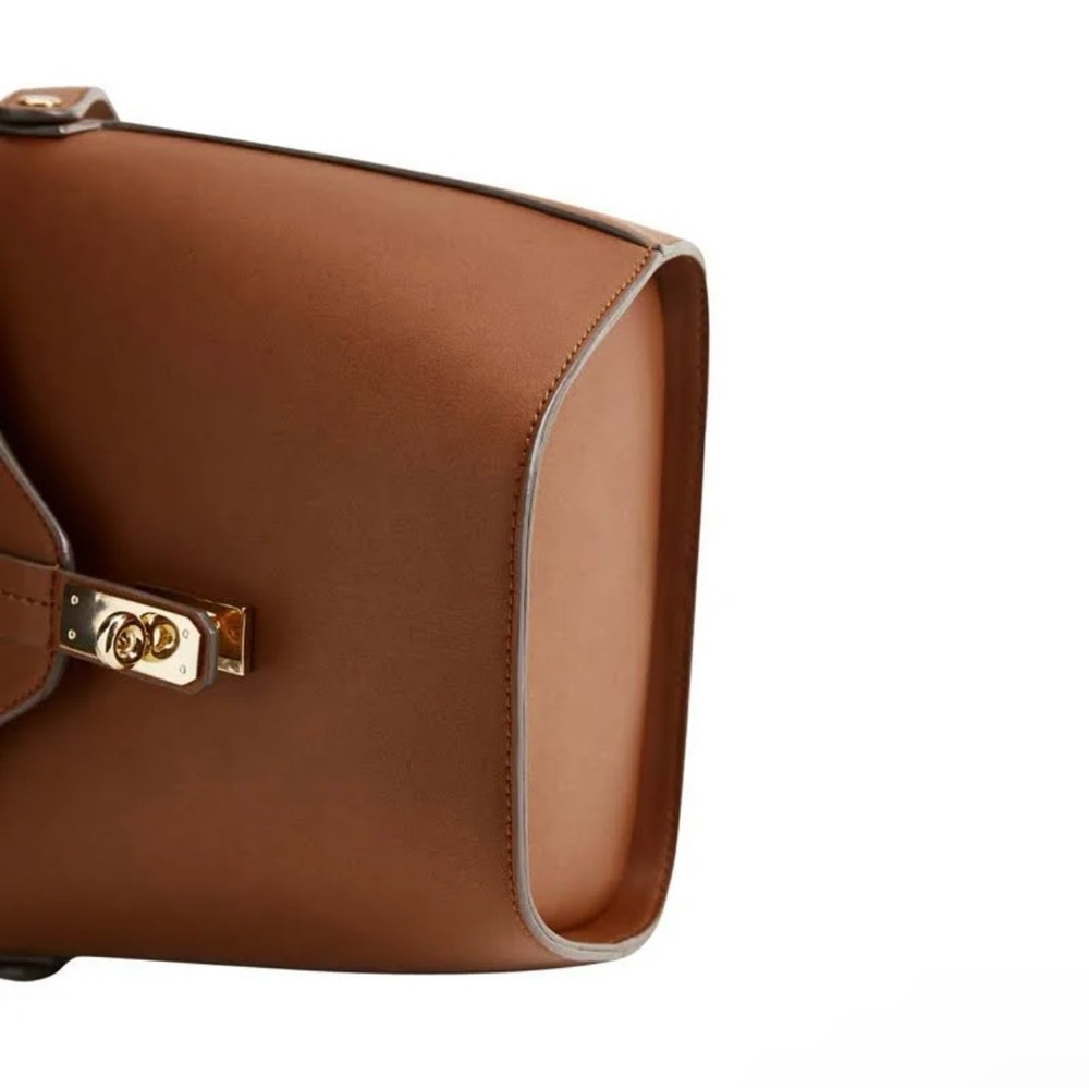 Mango Structured Bucket Bag | Cognac - Picture 6 of 12